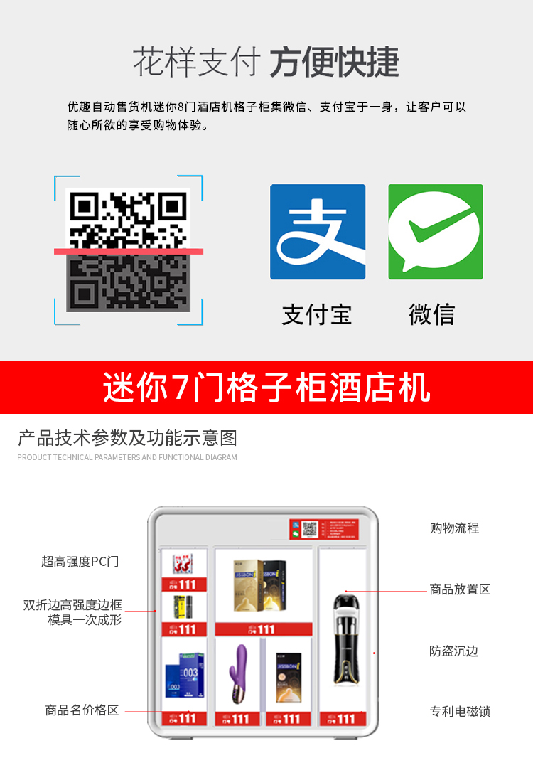 優(yōu)趣生活自動售賣酒店機迷你型 無人新零售 專業(yè)定制(圖2)